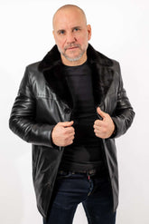 Men's coat Dino with mink collar